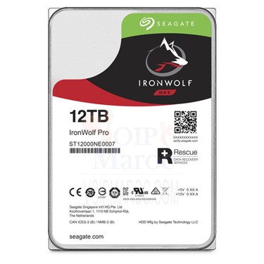 Disque dur 12 To IronWolf Pro 7200 tr / min NAS interne 3.5" SATA