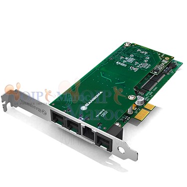 Carte de Voix Hybride  PCI  1Port T1/E1/J1 + 4 FXO + 1 FXS avec Hardware Echo Canceller