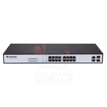 Switch Ethernet 24-Ports 100M PoE avec 2 Ports Gigabit Combo