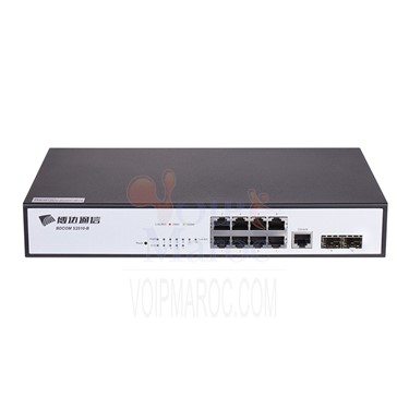 Switch 8 ports 10/100/1000 PoE Gigabit + 2 ports SFP