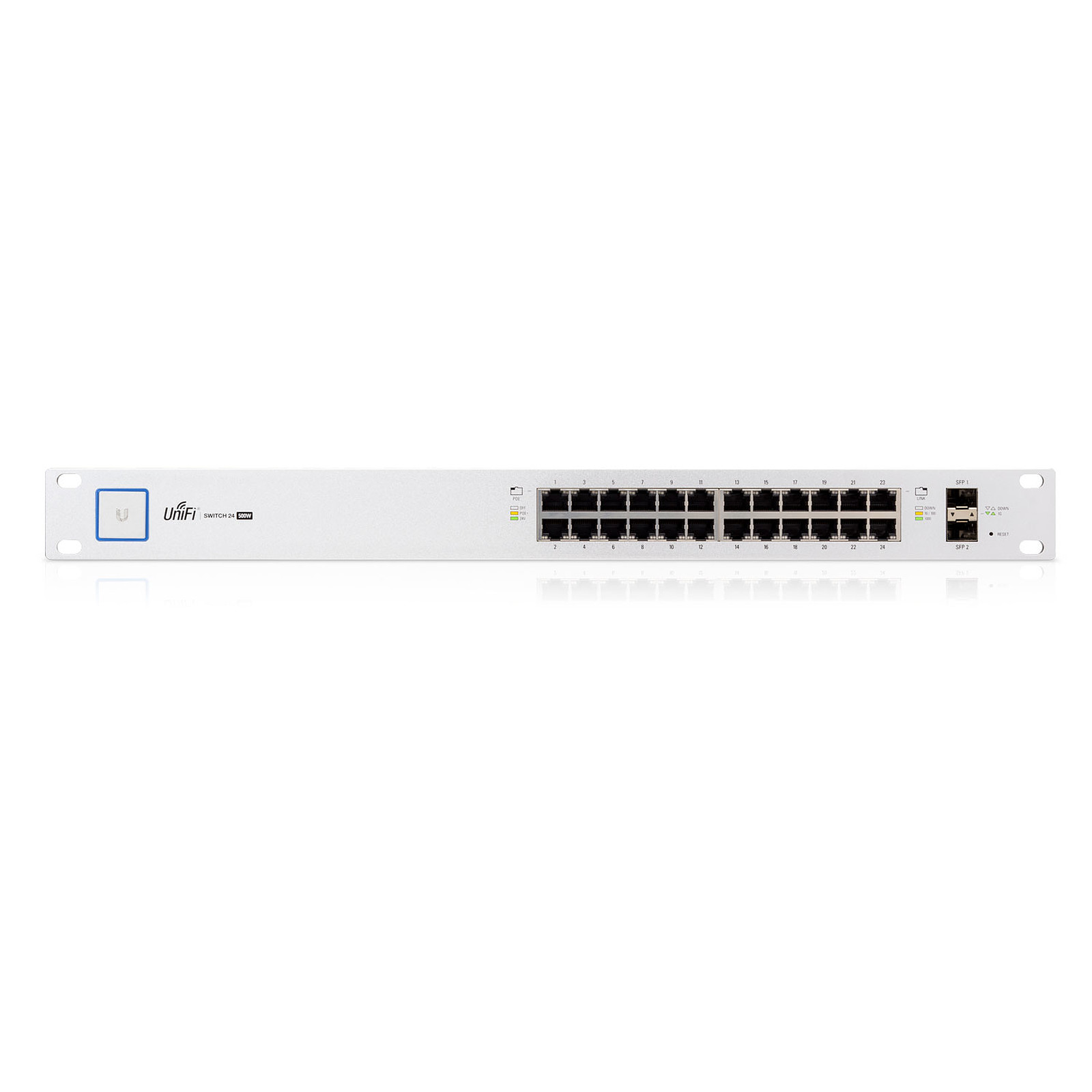 Switch uniFi Gigabit 24 ports 10/100/1000 Mbps PoE+ et 2 ports SFP US-24-500W